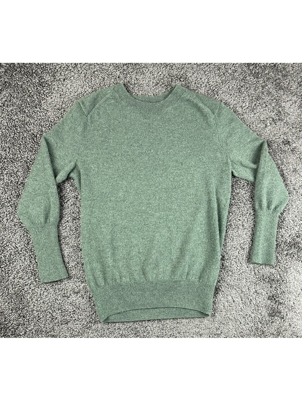J. Crew Collection Italian Cashmere Sage Green Crewneck Sweater Womens S